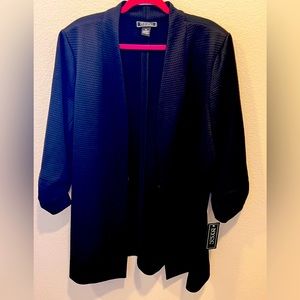 NWT NYCC - Single Breasted Black Blazer with 3/4 length sleeve. Size 2XL.